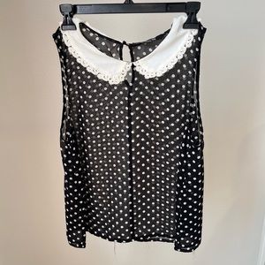 Forever 21 polka dot collar top